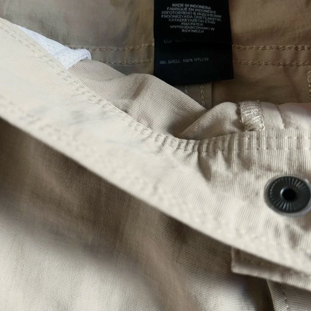 The North Face Khaki Chino Shorts Men Sz 36 Hiking Outdoor 100 NYLON Zipper‎ ✅